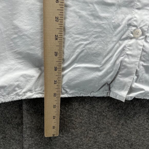 L'Academie Dress Shirt Womens XS White Button Down Anorak Utility Drape Nylon - Picture 5 of 10